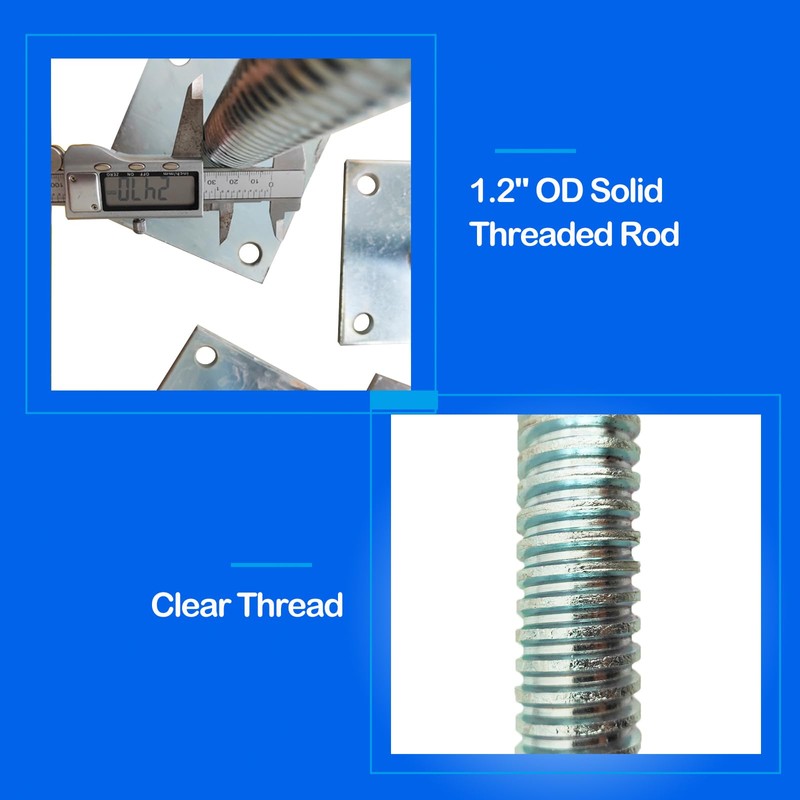 GaeaAuto 4 Pack Scaffold Swivel Screw Jack Solid Stem Adjustable