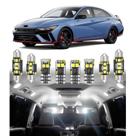 BMT xms Car Interior LED Light Replacement for Hyundai Elantra AD N/Elantra GT 2017-2024,6000K Super Bright Interior Light Bulbs Package, 8pcs