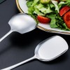 Faderr 2pcs Serving Spoons Stainless Steel Buffet Serving Spoon Silver