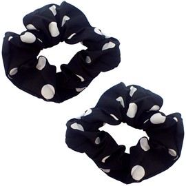 Topkids Accessories 2pc Pattern Scrunchies for Girls and Women, Hair bobbles for Women, Hair Scrunchies, Hair Accessories, Elastic Hair Ties, Elastic Hair Bands, Hair Elastics