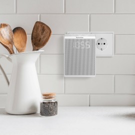 TechniSat VIOLA Socket Radio - Compact FM Radio for the Socket (Bluetooth, Hands-Free Calling, Buttons for Close Use, 30 Favorite Memories, 1.5 W Mono Speakers) White