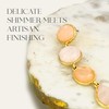 Dauplaise Jewelry Drop Earrings for Women, Natural Stone, Pink Lightweight