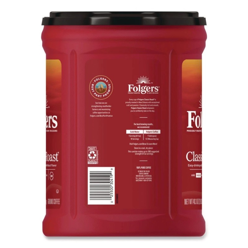 Folgers 30419EA 40.3 oz. Classic Roast Ground Coffee - Classic