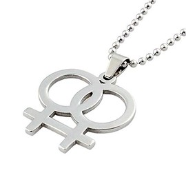 Sisadodo Lesbian Necklace for Women Girls Gay Pride Accessories Lesbian Gifts for Girlfriend Wife Friend for Wedding Birthday Christmas Gifts