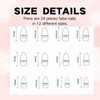 24 pcs Pink Nails with pearl - French Tip False