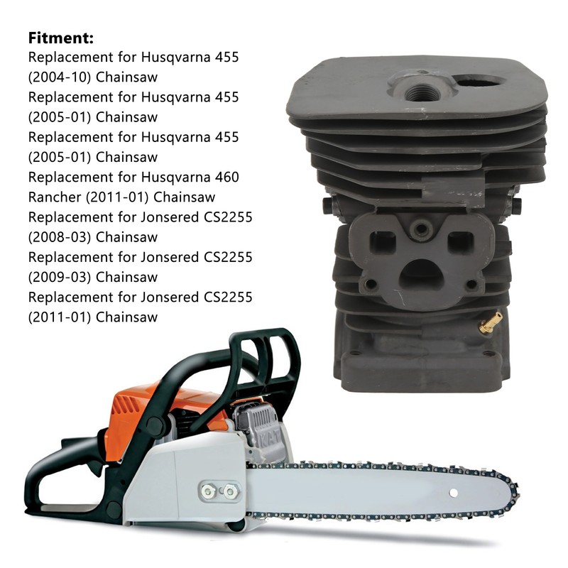 Chainsaw Cylinder Head Piston Kit 537320402 Replacement for Husqvarna 455