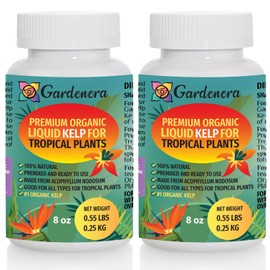 Organic Tropical Plant Fertilizer by Gardenera - 16 oz - Seaweed Fertilizer for Lush Foliage and Strong Root Development