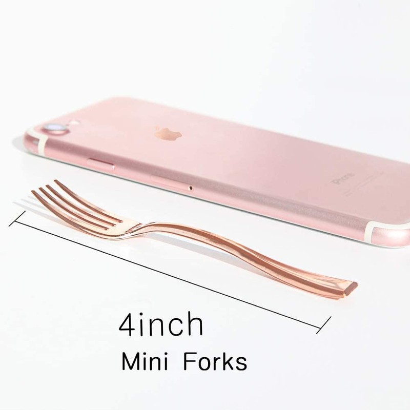 Pack of 24 Plastic Spoons, Dessert Spoons, Plastic Fork, Dessert