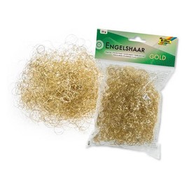 Unbekannt Folia Angel Hair, 20 g, Gold Tinsel Christmas Tree Decoration, Fairy Hair, Christmas Tree Decoration, Christmas Tree Decoration