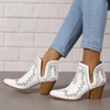 SelRoys Cowboy Boots for Women Cowgirl Ankle Western Embroidered Stitched