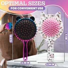 2Pcs Detangling Hair Brush for Thick Hair - Wet Brush Detangling Brush Cat Detangler Hair Brush for Curly Hair Brush Women - Mothers Day Gifts Mini Hair Brush