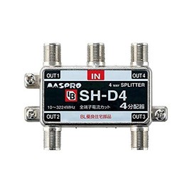 Mass Pro SH-D4 4 Divider, BL Type, Indoor Use, Bi-Directional, All Terminals, DC Current Cut, Supports 3224 MHz