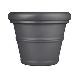Tusco RR135SL Rolled Rim Planter, 13.5", Slate