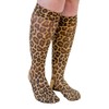 Lymphedivas Leo Leopard Medical Graduated Gradient Compression Sock Pair 15-20mmHg