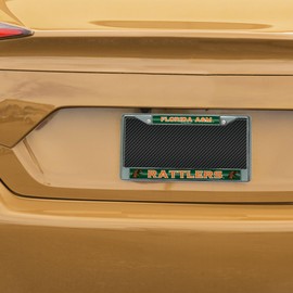 Florida A&M Rattlers Standard Size Chrome License Plate Frame - It Sparkles!
