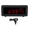LED Clock Natural Sound Time Date Temperature Display Glowing Digital
