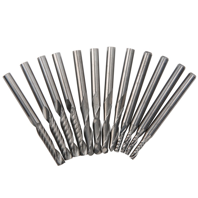 12pcs Woodworking File Burr 3.175 x 17mm/ 2 x 8mm