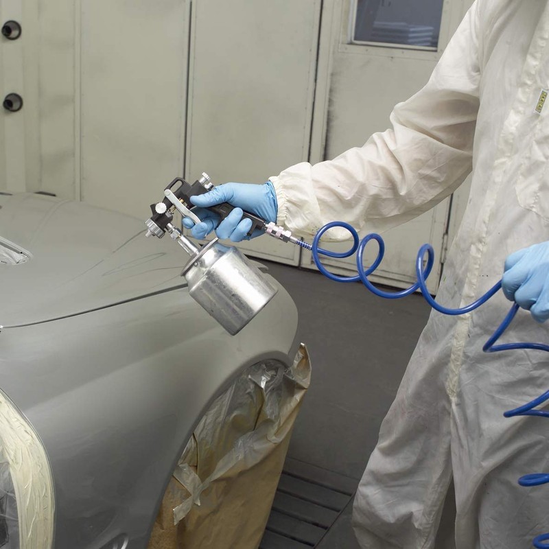 FERM Farbspritzpistole mit Oberbecher – Pneumatisch - 750 cc –