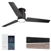 CJOY Ceiling Fan with Lights, 48 Inch Low Profile Ceiling