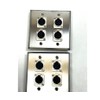 (2) Two Four XLR Double Wall Plates w/Neutrik NC3FD-L-1 Female