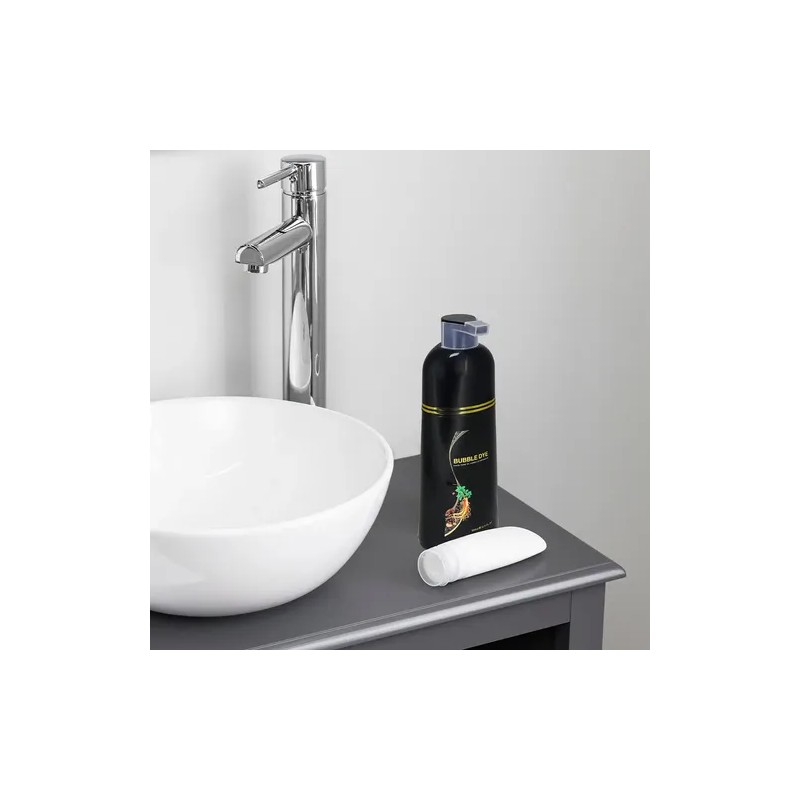 DILER Tinte Instantáneo Cubre Canas 3en1 Shampoo Natural Con Extracto