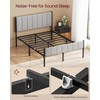 VASAGLE Full Bed Frame with Upholstered Headboard, Metal Bed Frame