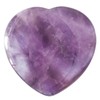 Lovionus89 Thumb worry stone, hand-carved heart-shaped polished healing crystal accents