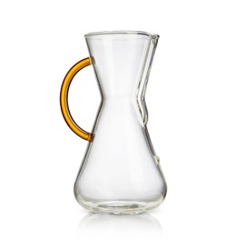 Chemex Pour-Over Glass Coffeemaker - Colored Glass Handle Series - 3-Cup Gold - Exclusive Packaging