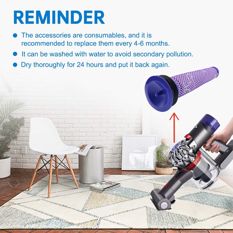 YanBan Washable Pre-Filter for Dyson V6 V7 V8 DC62 DC61