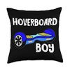 Hoverboard Boy Hover Electric Scooter Balance Board Skater Throw Pillow