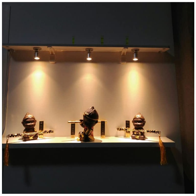 Cefrank Mini Spot Lights with Dimmer, Warm White 8 x