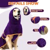 EXPAWLORER Soft Dog Bathrobe with Hood, Super Absorbent & Quick-Drying