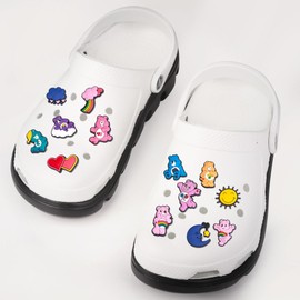 Anten Pink Shoe Charms Crocs Pin Goth and Cartoon Decoration Accessories Durable Waterproof Pin Plug, Suitable for Christmas, Party and Birthday Gifts, Polyvinyl Chloride