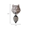 KWOKING Rustic Wolf Wall Lamp, Fun Wall Sconce Lighting with