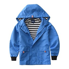 M2C Boys Raincoat Hooded Jacket Outdoor Light Windbreaker 3T Blue
