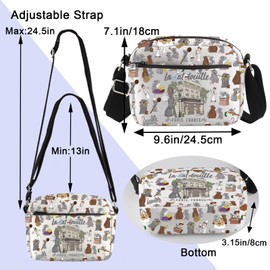 ENSIANTH La Ratatouille Paris France Inspired Crossbody Bag Anyone Can Cook GiftMouse Chef Movie Mech Remy Rat Bag (CA La HengCB)