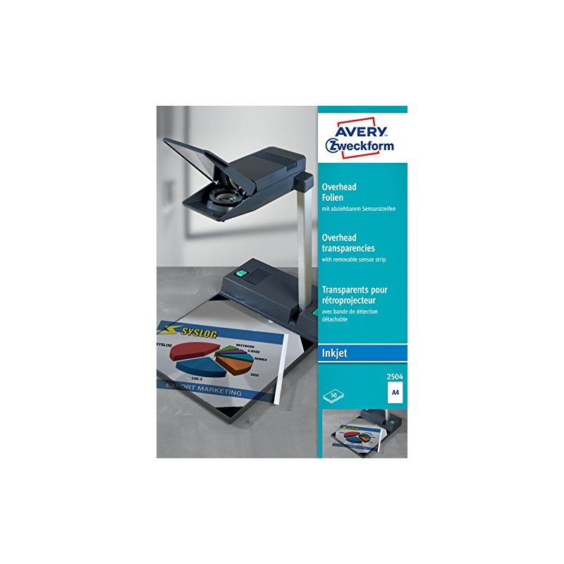 Avery Zweckform 2504 Overhead Projector Transparencies Clear 0.11 mm Coated