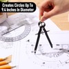 EBOOT Student Geometry Math Set, Metal Drawing Compass and 6