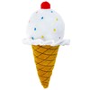 Plush Pet Toy 3 Assorted Ice Cream Cones with Squeakers
