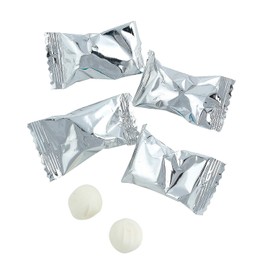 Classic Buttermint Candy (bulk set of 104 individually wrapped mints) Great for Parties, Wedding and Gender Reveals (Silver)