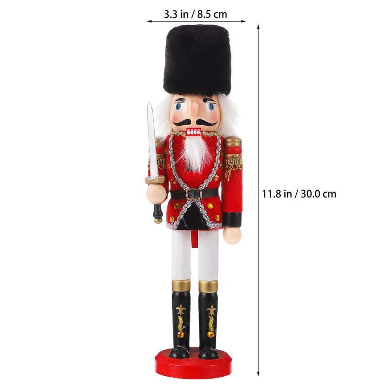 DEARMAMY Large Nutcrackers Christmas 6ft Christmas Nutcracker Figurine Decoration: Wooden