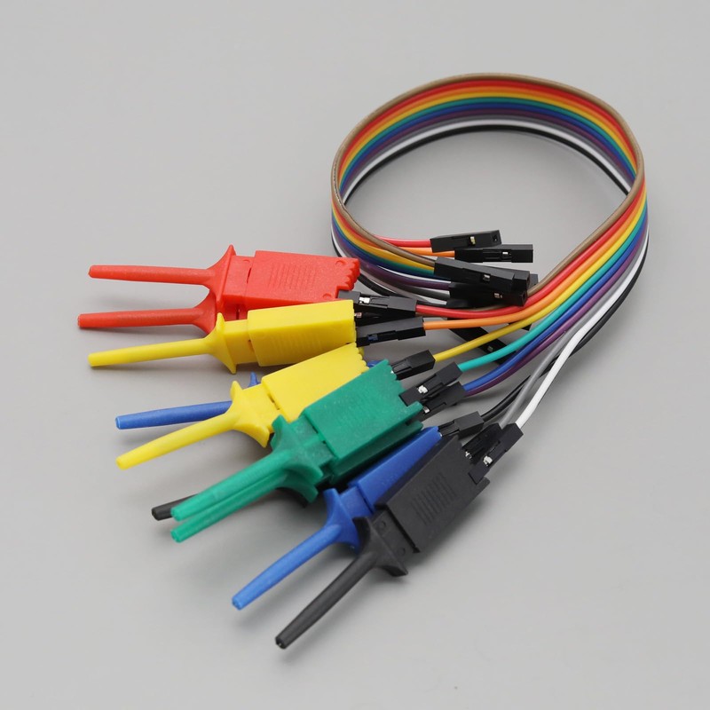 EMSea 10PCS Logic Analyzer Test Hook Clip Grabber Jumper Wires