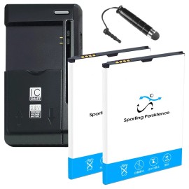 For LG Stylo 2 4G LTE L81AL 2x 4520mAh Durable Battery+Excellent Charger+Stylus