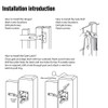 Gate Hardware Kit Heavy Duty,with Self Locking Gate Latch,6 inch