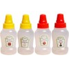 4Pcs Mini Ketchup Squeeze Bottles, 25ml Refillable Container for Condiments,
