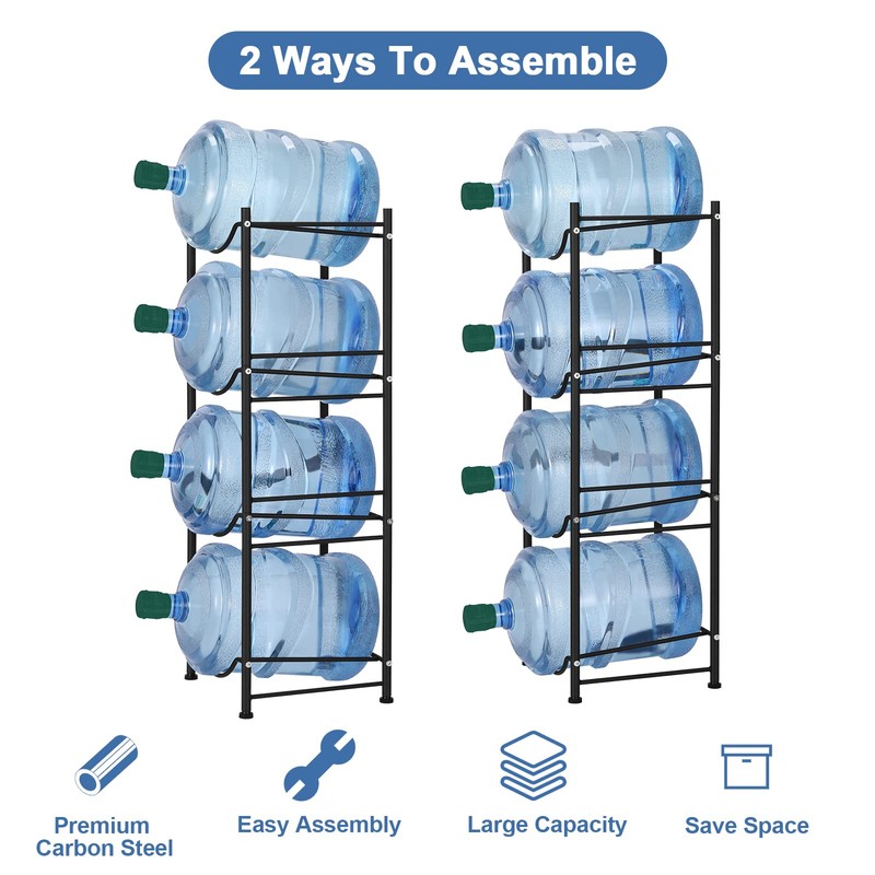 5 Gallon Water Bottle Jug Holder 4 Tier Heavy Duty
