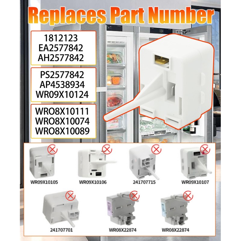 WR07X10131 Compressor Start Relay Fits for GE Hotpoint Refrigerator A3316ABSFRBB