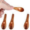 Ymapinc 4 Pcs Mini Handmade Wooden Spoons, Tiny Spoon Set