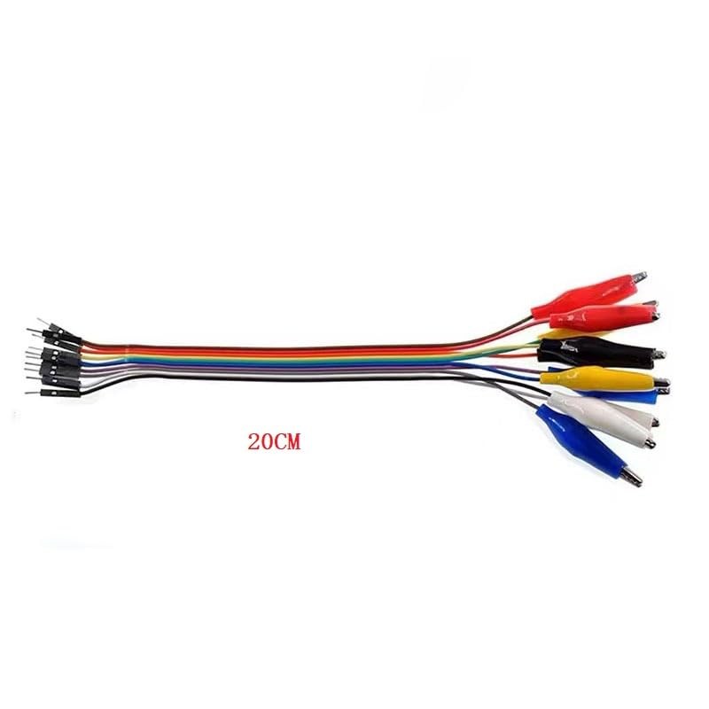 Aofan 2 x 10 Pin 20 cm Breadboard Crocodile Clip