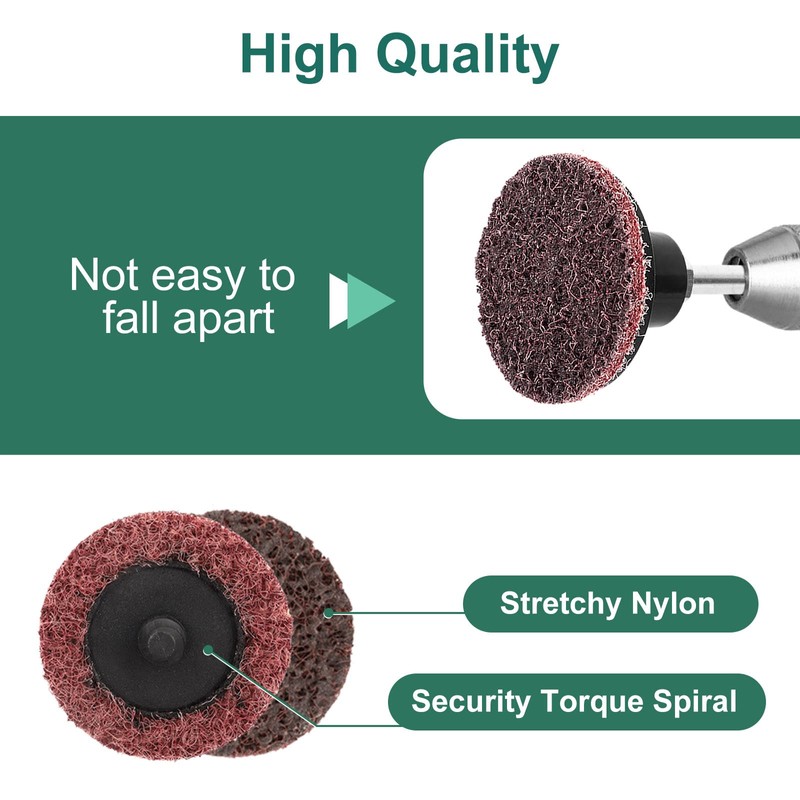 SUNJOYCO 90pcs 2 inch Quick Change Sanding Discs, Nylon Surface